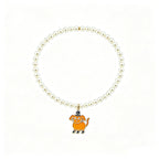 Child's Drawing Custom Enamel Charm – Pearl Bracelet