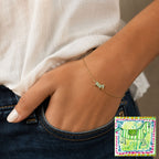 Child's Drawing Custom Enamel Charm – Silver Bracelet