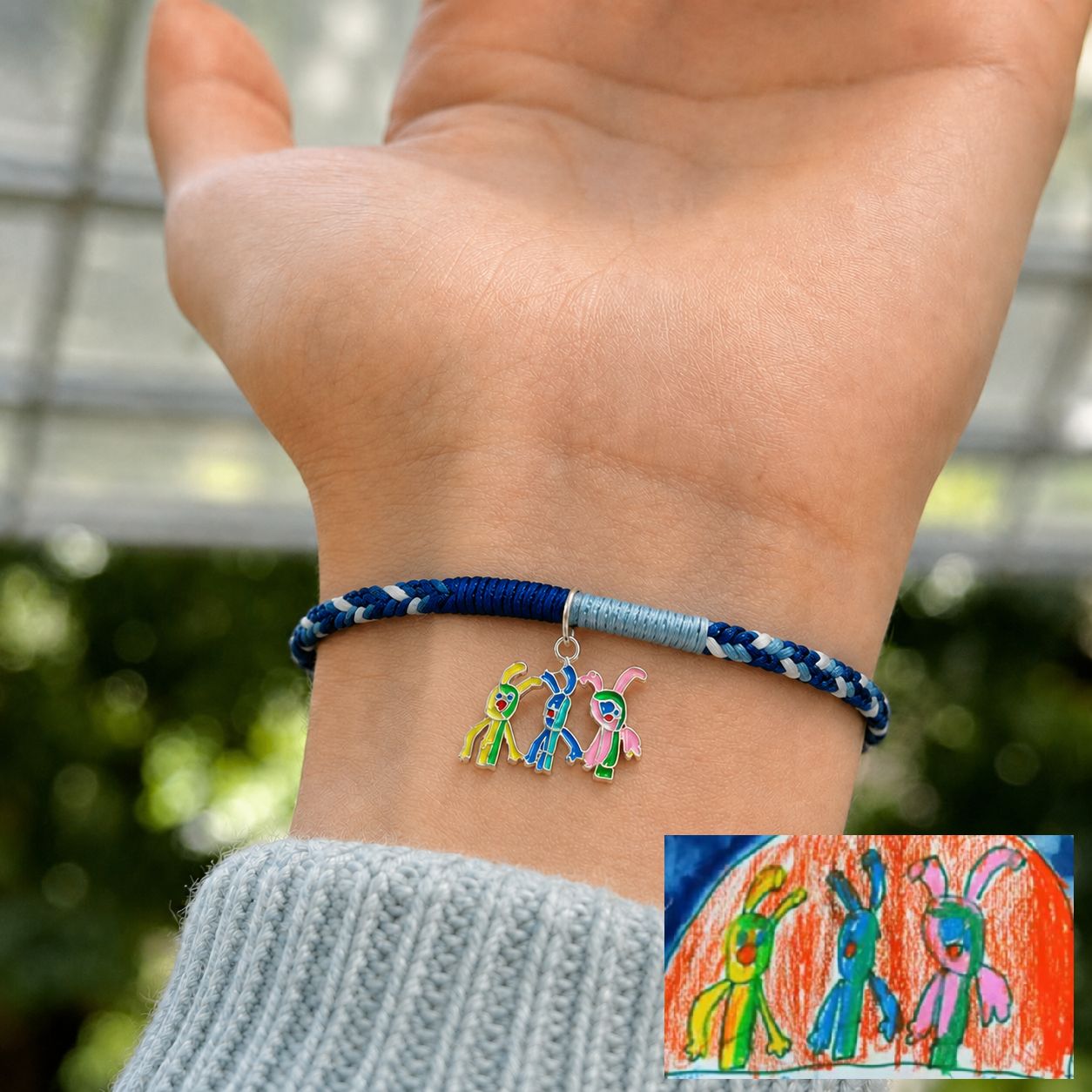 Bracelet à dessin personnalisé - Version tressée A